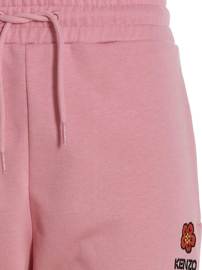 Shop Kenzo Crest Logo Pants Pink