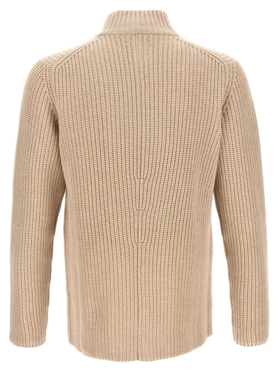 Shop Brunello Cucinelli Double-breasted Cardigan Sweater, Cardigans Beige