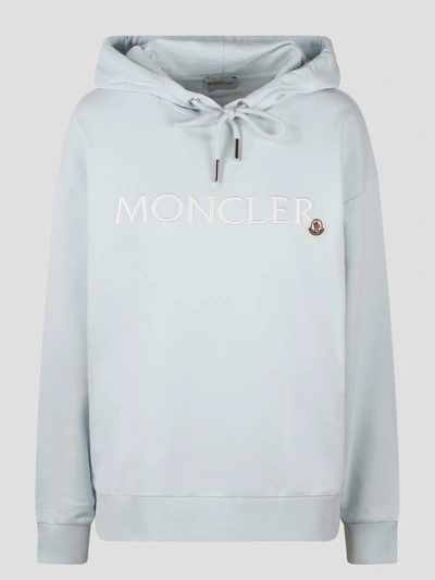 Shop Moncler Embroidered Logo Hoodie