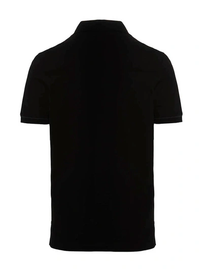 Shop Ferragamo Embroidered Logo  Shirt Polo Black
