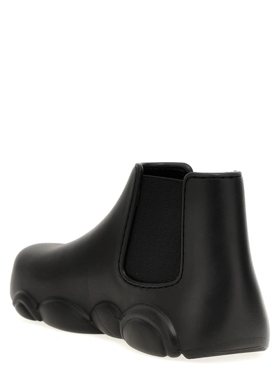 Shop Moschino Gummy Boots, Ankle Boots Black