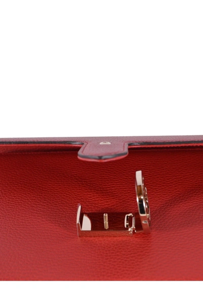 Gucci Interlocking Shoulder Bag Gg Red Leather