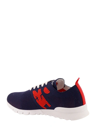 Shop Kiton Knit Sneakers With Lateral Monogram