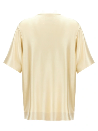 Shop Jil Sander Laminated T-shirt Gold