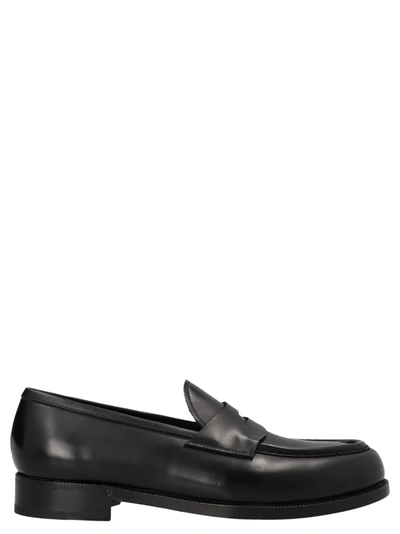 Shop Lidfort Leather Loafers Black