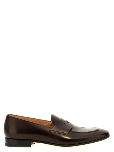 Shop Lidfort Leather Loafers Brown