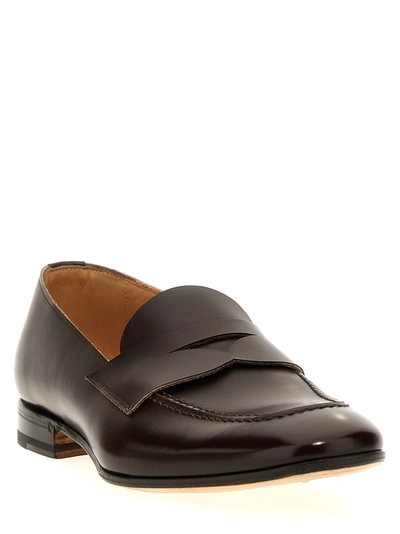 Shop Lidfort Leather Loafers Brown
