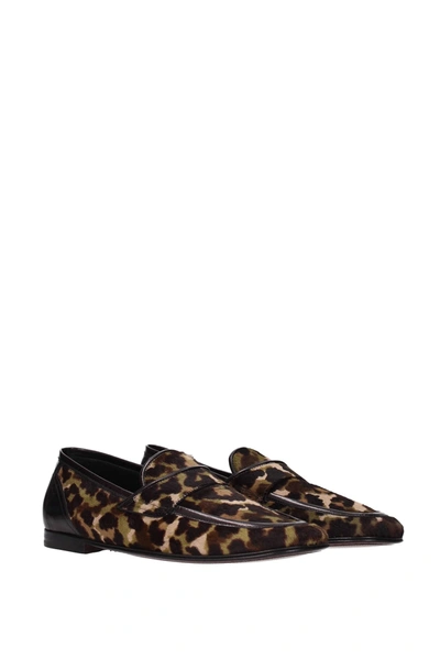 Shop Dolce & Gabbana Loafers Pony Skin Multicolor