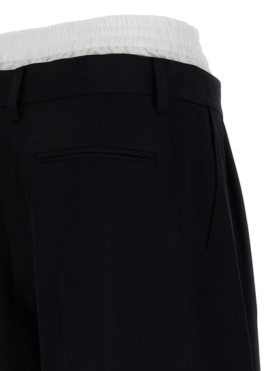 Shop Alexander Wang Logo Boxer Shorts Pants White/black