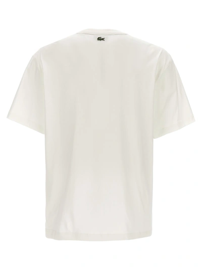 Shop Lacoste Logo Print T-shirt White