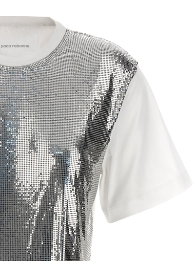 Shop Rabanne Metal Mesh T-shirt Silver