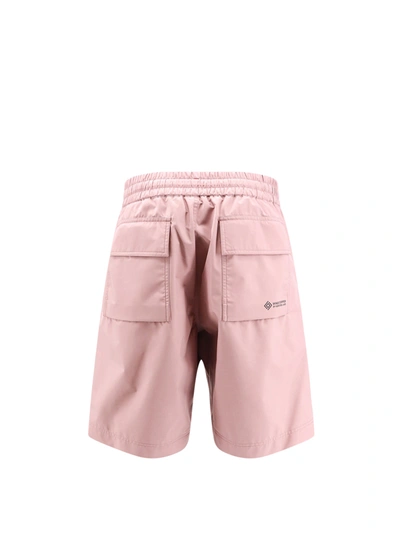 Shop Moncler Nylon Bermuda Shorts With Frontal Print