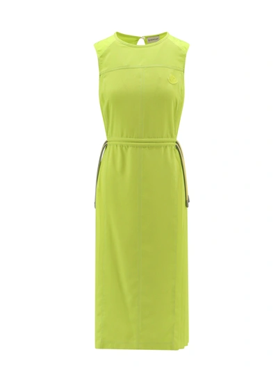 Shop Moncler Nylon Dress With Frontal Logo Patch