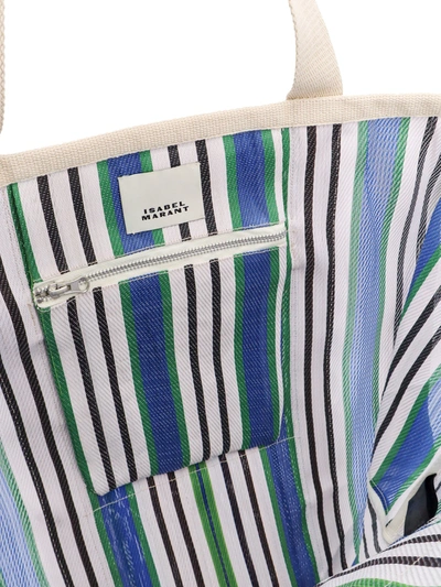 Shop Isabel Marant Nylon Shoulder Bag With Striped Motif