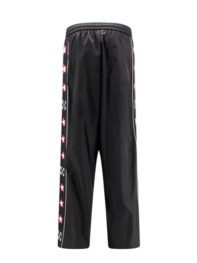 Shop Off-white Nylon Trouser With Frontal Logo Patch
