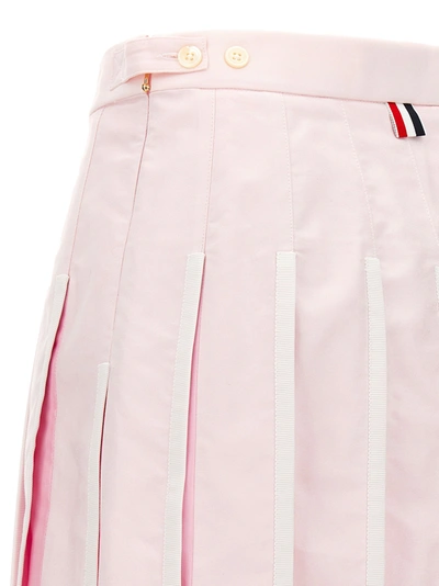Shop Thom Browne Pleated Oxford Skirt Skirts Pink