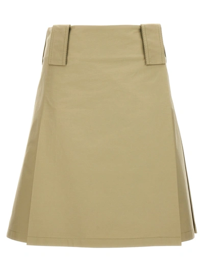 Shop Burberry Pleated Skirt Skirts Beige