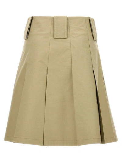 Shop Burberry Pleated Skirt Skirts Beige