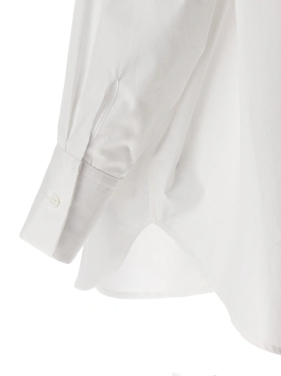 Shop Ermanno Scervino Rhinestone Embroidery Shirt Shirt, Blouse White