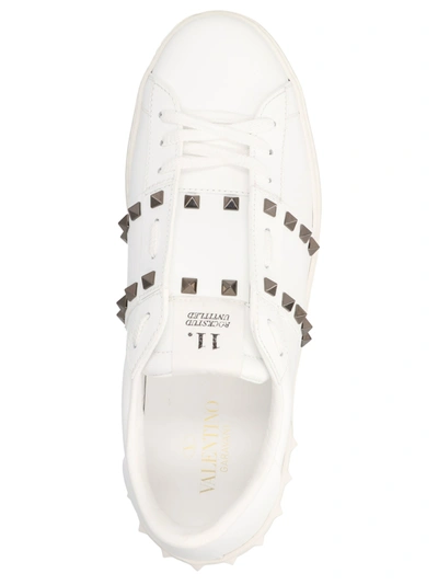 Shop Valentino Rockstud Untitled Sneakers White