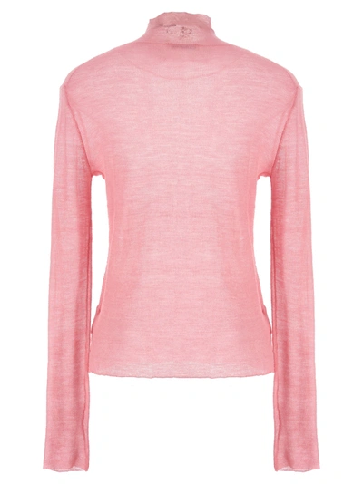 Shop Jil Sander Semi-sheer Sweater Sweater, Cardigans Pink