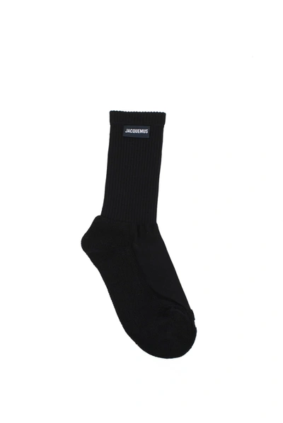 Shop Jacquemus Socks Cotton Black
