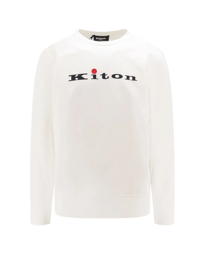 Shop Kiton Stretch Cotton Sweatshirt