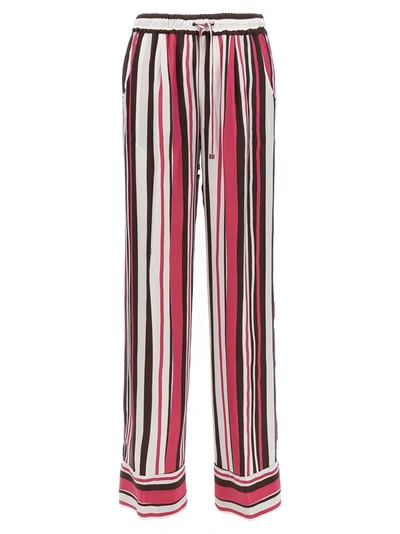 Shop Kiton Striped Pants Multicolor