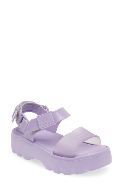 Shop Mini Melissa Kids' Kick Off Platform Sandal In Lilac