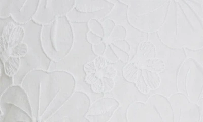 Popatu Floral Embroidered Party Dress In White
