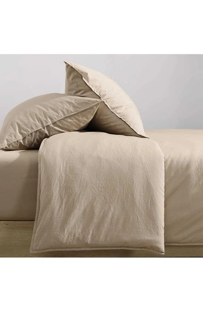 Calvin Klein Washed Percale Comforter & Sham Set In Brown