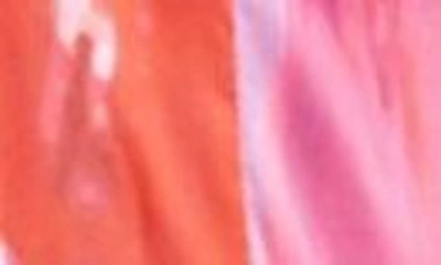 Hutch Hale Empire Waist Gown In Pink Swirl Brushstroke