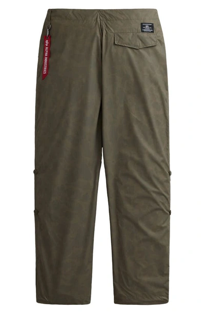 Shop Alpha Industries Ripstop Parachute Pants In Og Green