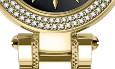 Shop Versus Brick Lane Crystal Pavé Bracelet Watch, 36mm In Gold