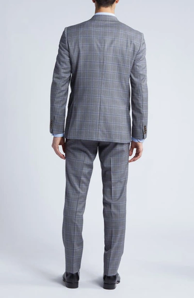 Shop Ted Baker Jay Slim Fit Windowpane Check Wool Suit In Medium Grey