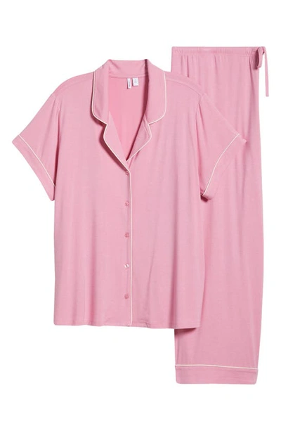 Nordstrom Moonlight Crop Pajamas In Pink Cashmere