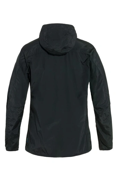 Shop Fjall Raven Fjällräven High Coast Hooded Wind Jacket In Black