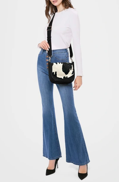 Shop Aimee Kestenberg All For Love Cow Print Genuine Calf Hair & Leather Crossbody Saddle Bag In Howdy Haircalf