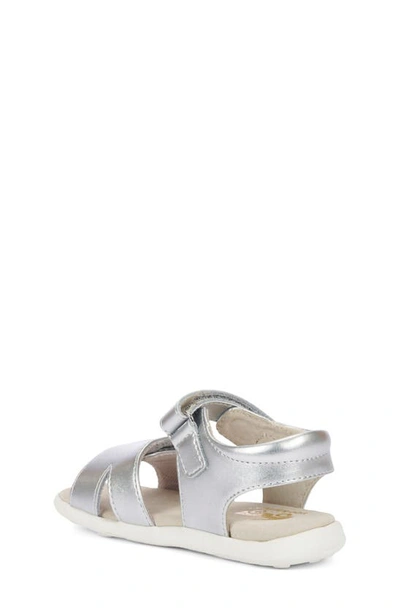 Shop See Kai Run Kids' Olivia Iii Metallic Sandal In Silver/ Flower