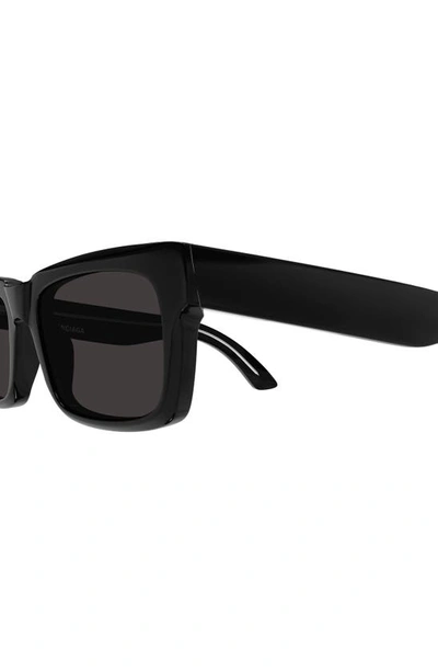 Shop Balenciaga 55mm Rectangular Sunglasses In Black