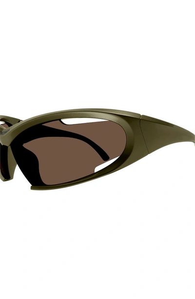 Shop Balenciaga 78mm Oversize Geometric Sunglasses In Green