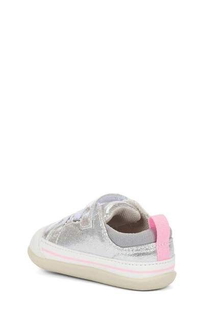See Kai Run Stevie Ii Sneaker In Silver Shimmer