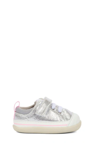 See Kai Run Stevie Ii Sneaker In Silver Shimmer