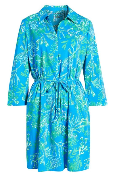 Lilly Pulitzer Upf 50+ Pilar Tunic Dress In Briny Blue A Bit Salty