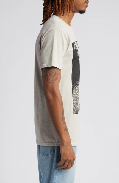 Shop Obey Here Lies The Earth Graphic T-shirt In Pigment Silver Grey