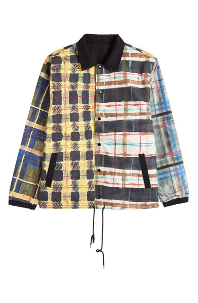 Shop Market Air Troy Mixed Plaid Jacket In Yellow Multi