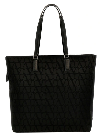 Shop Valentino Toile Iconographe Tote Bag Black