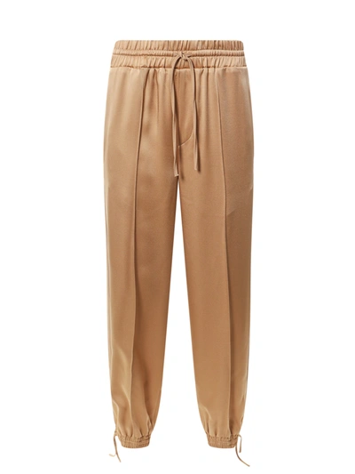 Shop Jil Sander Viscose Blend Trouser With Drawstring At The Bottom