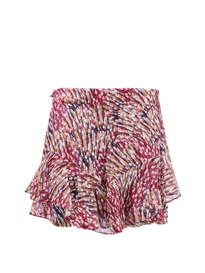 Shop Isabel Marant Étoile Viscose Shorts With Multicolor Print