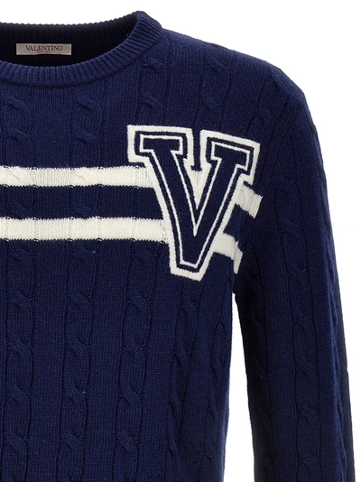 Shop Valentino Vlogo Sweater, Cardigans Blue